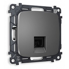 Розетка телефонная rj-11 со штрокой, без рамки ambrella volt quant mo662030